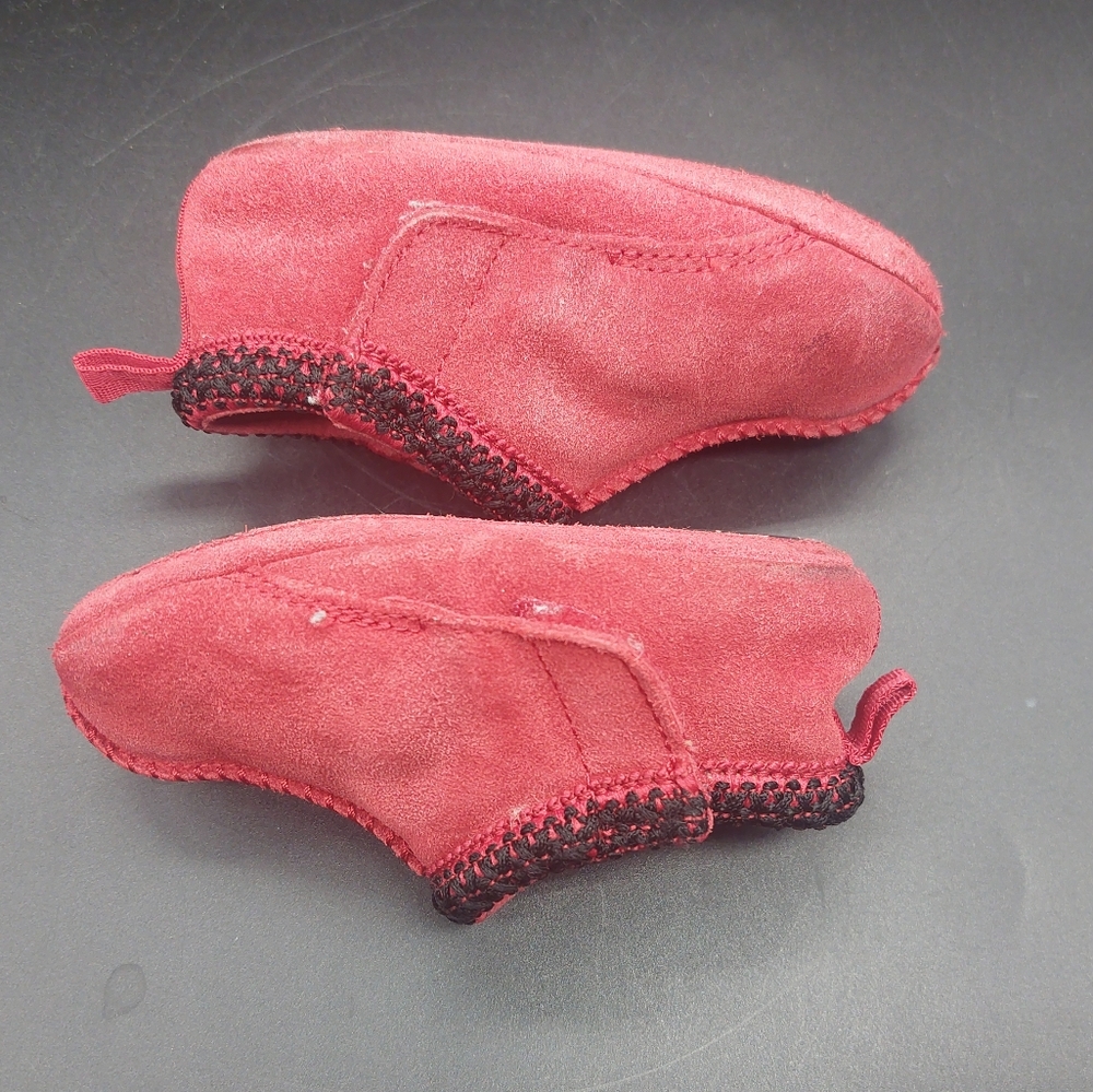 UGG TASMAN RED SUEDE SHEARLING INFANT BOOTS BOOTIES 4/5 - Picture 4 of 10